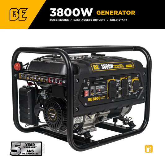 BE Power Equipment BE3800 3,800 Watt Portable Generator