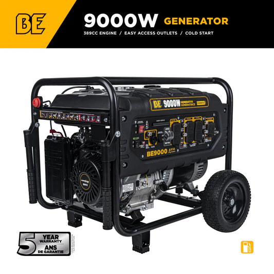 BE Power Equipment BE9000 9,000 Watt Portable Generator