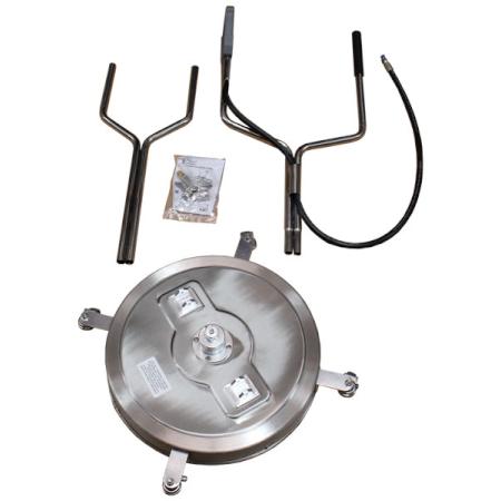 General Pump DCFSCS22Z Flat Surface Cleaner 22" Stainless Steel Deck with Casters - Fusion Spray Equipment