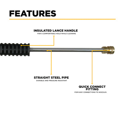 BE Pressure 85.205.053 36" Pressure Washer Gun & Wand Assembly