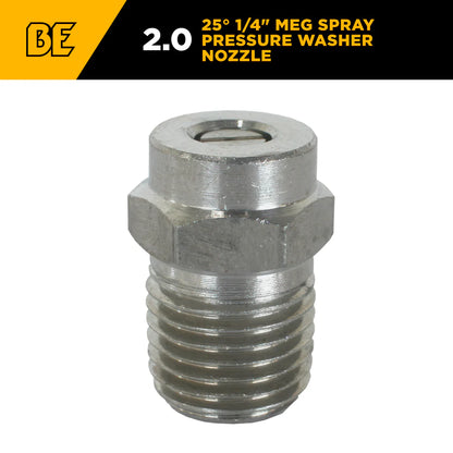 BE Pressure 85.225.020 Whirl-A-Way Replacement Spray Nozzle, 1/4-in NPT 20 Degree