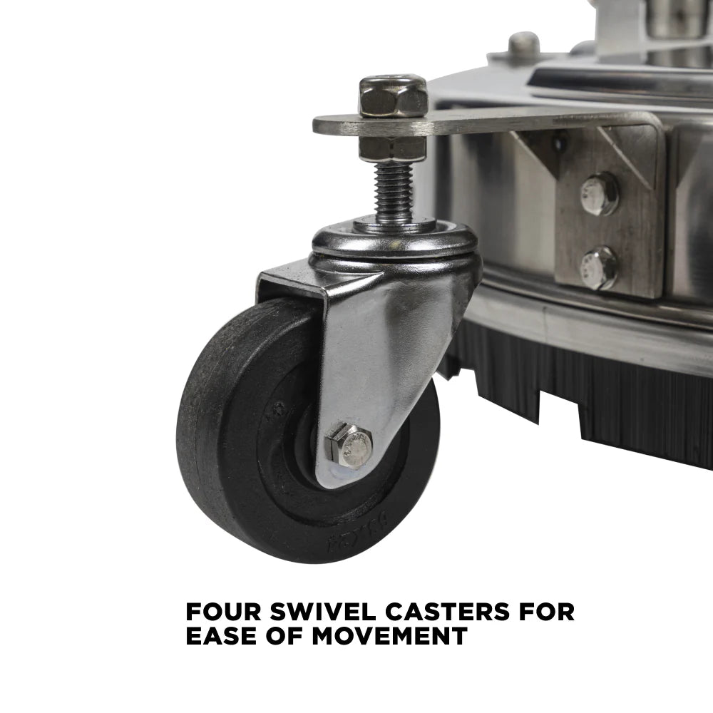 BE Pressure 85.403.009 20" Stainless Steel Whirl-A-Way Surface Cleaner With Casters