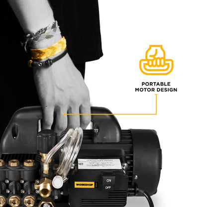 BE Pressure P1515EPNW 1,500 PSI 1.6 GPM 1.5 HP Electric Pressure Washer with Powerease Motor and Triplex Pump