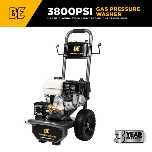 BE Pressure B3865HA 3,800 PSI 2.5 GPM Cold Water Gas Pressure Washer