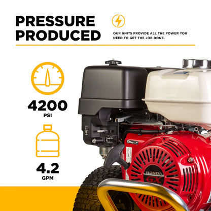BE Pressure B4213HAAS 4,200 PSI 4.2 GPM Cold Water Gas Pressure Washer
