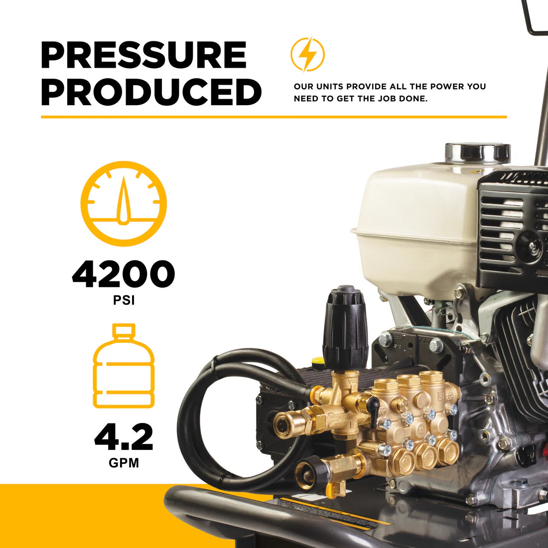 BE Pressure B4213HGS 4,200 PSI 4.2 GPM Cold Water Gas Pressure Washer