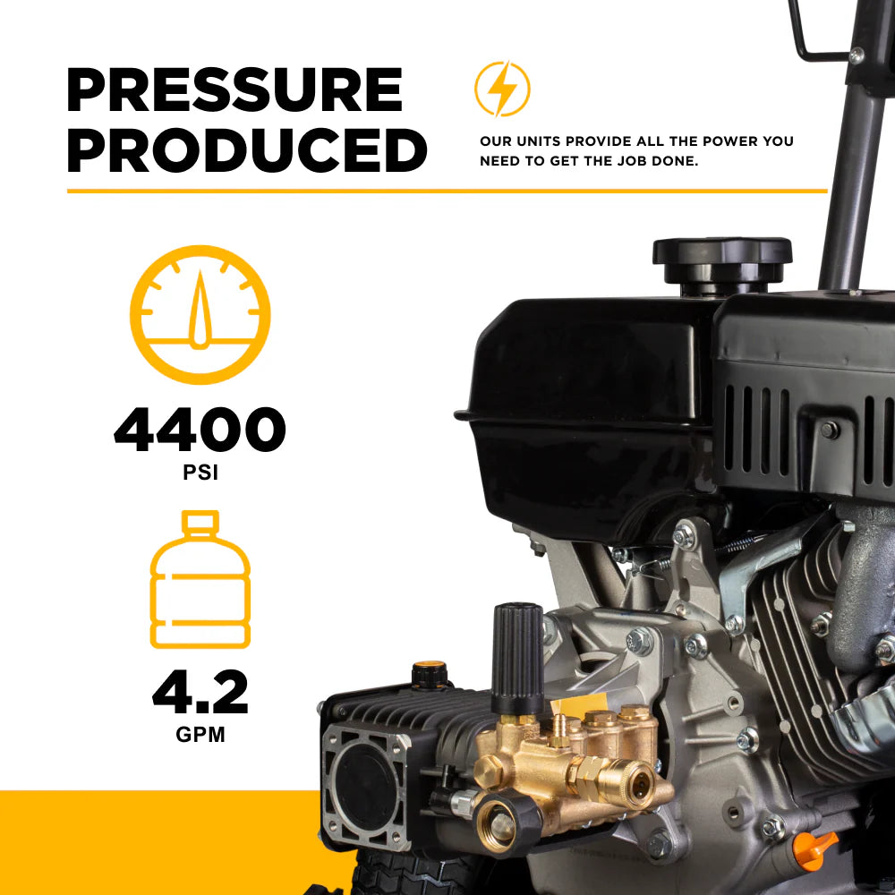 BE Pressure B4415PA 4,400 PSI 4.2 GPM Cold Water Gas Pressure Washer