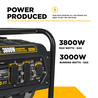 BE Power Equipment BE3800 3,800 Watt Portable Generator