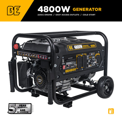 BE Power Equipment BE4800 4,800 Watt Portable Generator