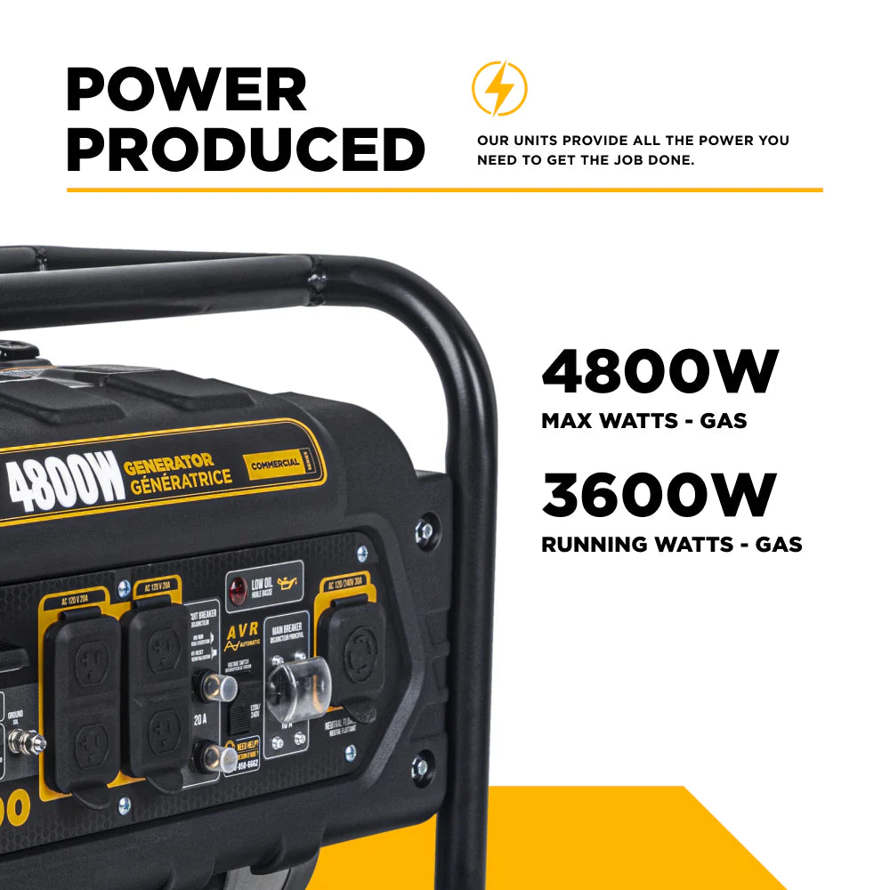 BE Power Equipment BE4800 4,800 Watt Portable Generator