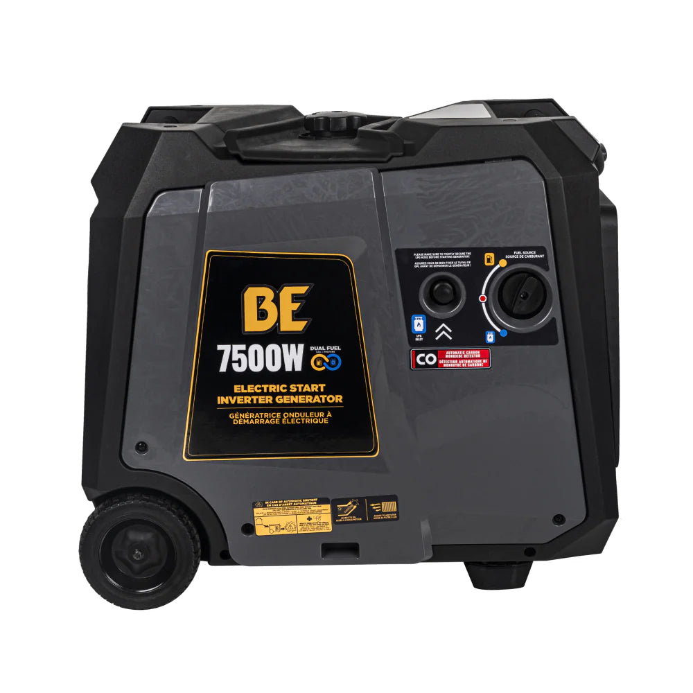 BE Power Equipment BE7500ID 7,500 Watt Dual-Fuel Digital Inverter Portable Generator