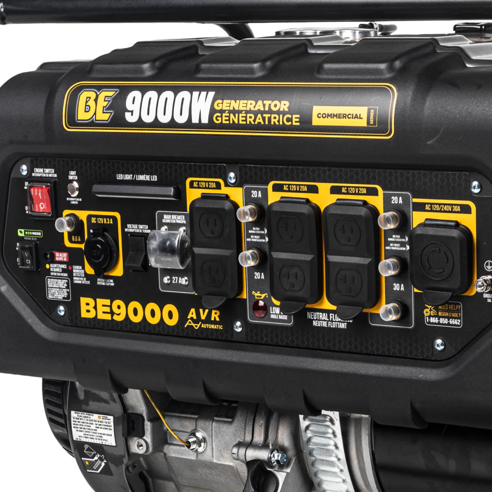 BE Power Equipment BE9000 9,000 Watt Portable Generator