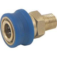 D10062 Pressure Washer Quick Coupler, EZ Grip Male Socket, 1/4 in. MNPT, Brass