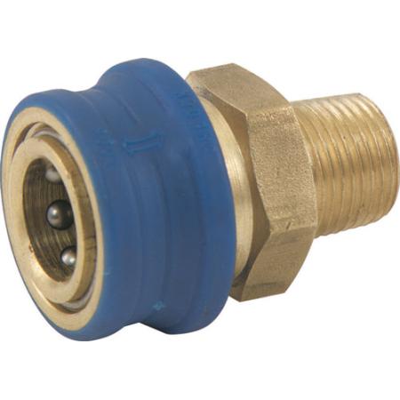 D10064 Pressure Washer Quick Coupler, EZ Grip Male Socket, 3/8 in. MNPT, Brass