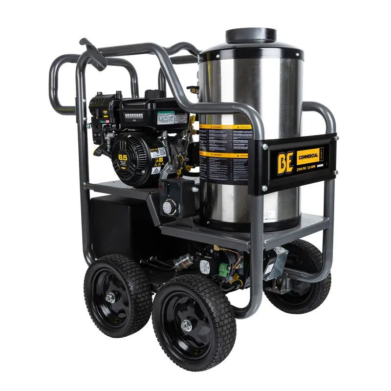 BE Pressure HW2765VA 2,700 PSI - 3.0 GPM Hot Water Pressure Washer with Vanguard 200 Engine and AR Triplex Pump