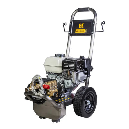 BE Pressure PE-2565HWSGENSP 2,500 PSI - 3.0 GPM Gas Pressure Washer with Honda GX200 Engine and General Triplex Pump