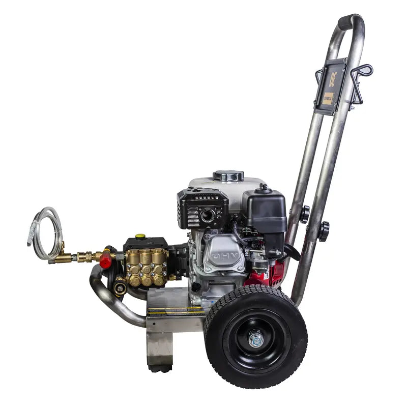 BE Pressure PE-2565HWSGENSP 2,500 PSI - 3.0 GPM Gas Pressure Washer with Honda GX200 Engine and General Triplex Pump