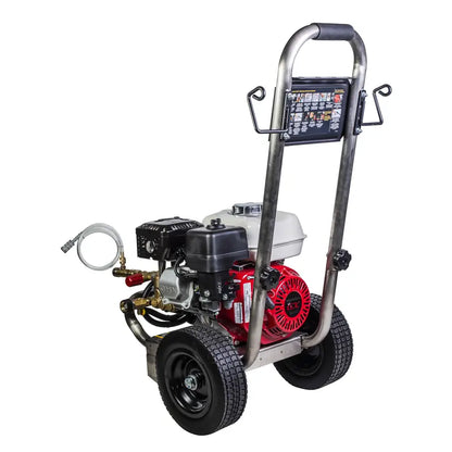 BE Pressure PE-2565HWSGENSP 2,500 PSI - 3.0 GPM Gas Pressure Washer with Honda GX200 Engine and General Triplex Pump