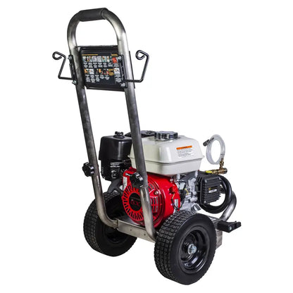 BE Pressure PE-2565HWSGENSP 2,500 PSI - 3.0 GPM Gas Pressure Washer with Honda GX200 Engine and General Triplex Pump