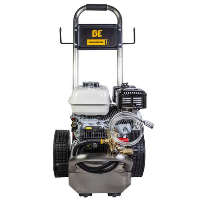 BE Pressure PE-2565HWSGENSP 2,500 PSI - 3.0 GPM Gas Pressure Washer with Honda GX200 Engine and General Triplex Pump